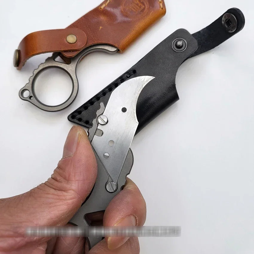 EDC Titanium Alloy Pocket Paper Cutter Knife Unpacking Pocket Outdoor Tools Mini Utlity Knife Tools