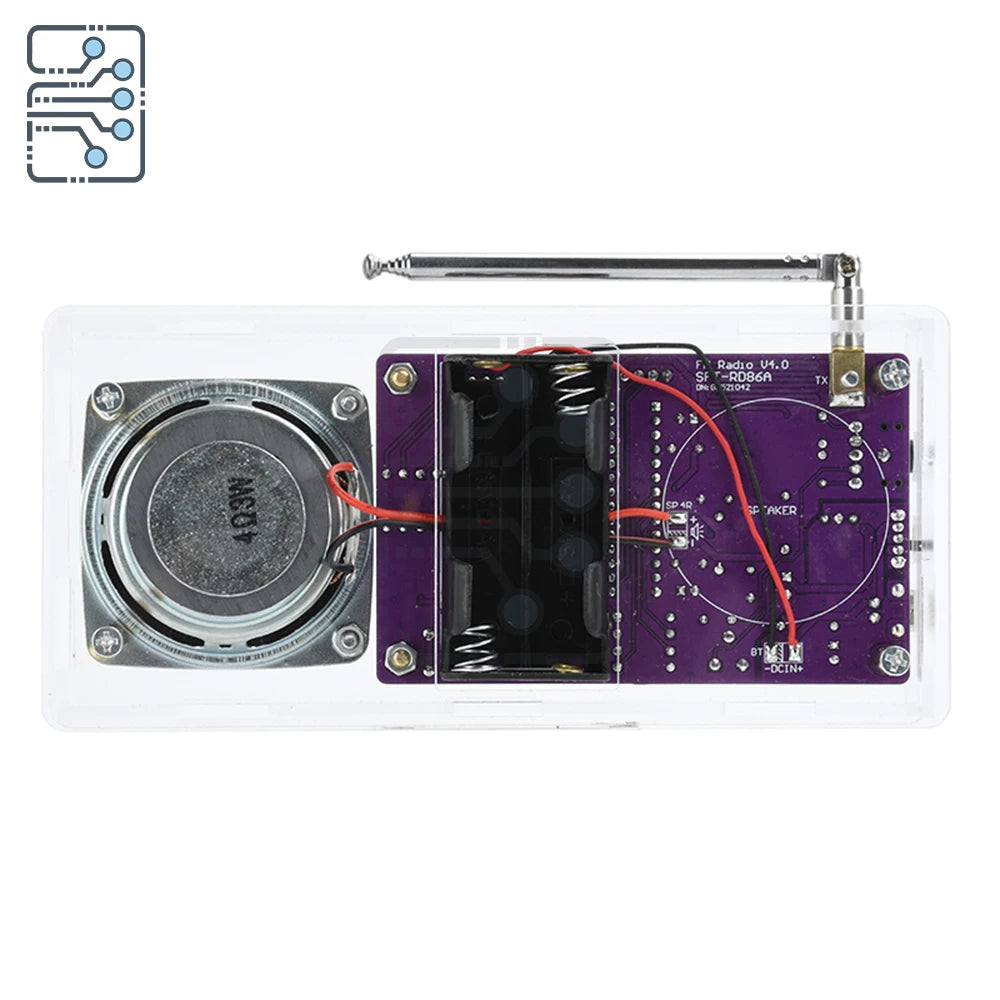 Radio electronic DIY kit AXS2031 FM radio digital tube display radio single chip learning assembly parts 87.5MHz~108MHZ