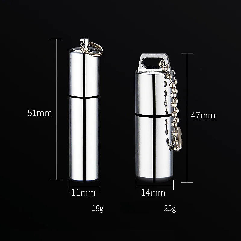 Mini Keychain Kerosene Lighter Portable Waterproof Cigarette Lighters Outdoor Survive Tool Grinding Wheel Men‘s Gift No Oil