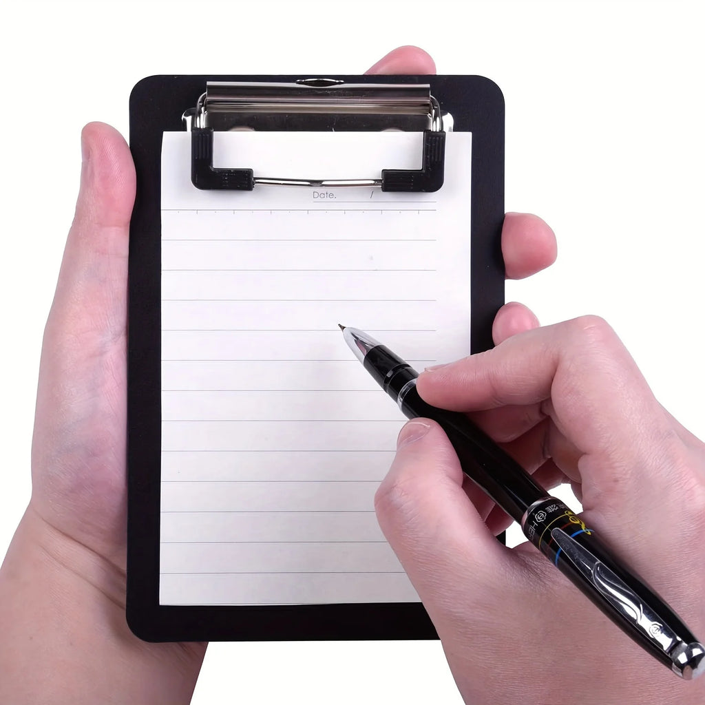1-Pack Pocket-Sized Clipboards -  Portable, and Durable PP Material for Notes, Receipts,Compact 4x6 inches paper holder office