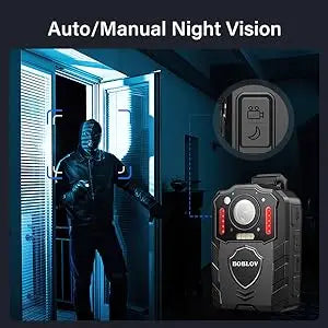 BOBLOV 1440P HD Body Cam KJ25 3000mAh 13Hrs Runtime Ideal for Law Enforcement