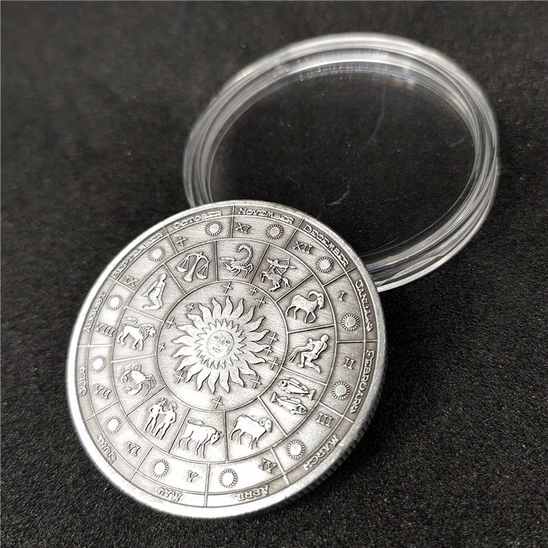 Constellation Coins Twelve Constellations Commemorative Coins Lucky Goddess Guardian Coins
