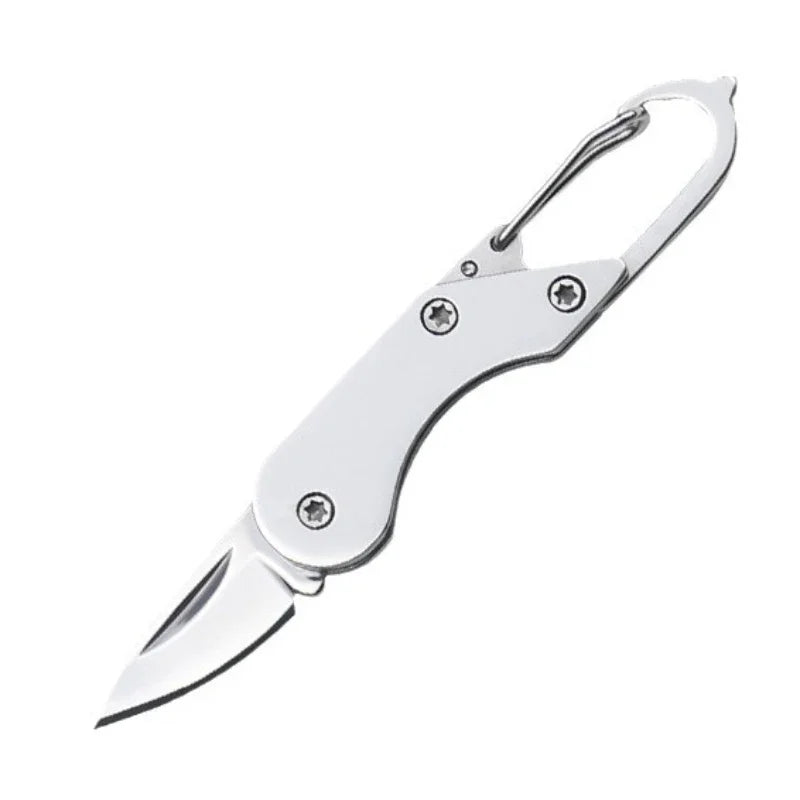 Outdoor Camping Portable Pocket Keychain EDC Multitools Knives With Buckle Outdoor Tools Stainless Steel Mini Folding Knife 1Pcs