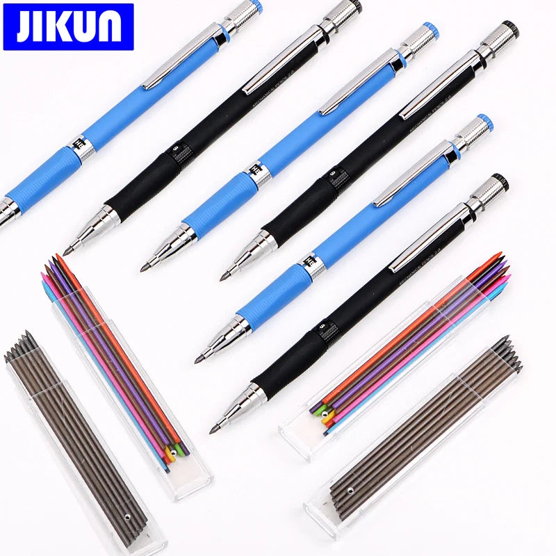 2.0mm Mechanical Pencil Set HB Automatic Pencils with Color Pencil Leads School Pens Supplies Office Kawaii Stationery