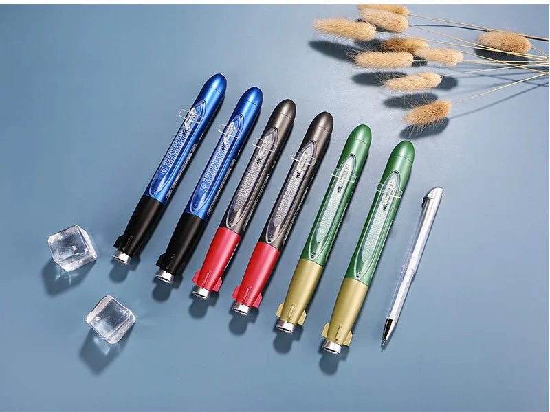 Creative Simulation Submarine Gel Pen 0.5mm Black Ink Spaceship Neutral Pens Children's Fun Toy Smooth Writing School Stationery