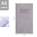 Pocket Design 2027 A6 Planner Notebook Portable Lightweight Smooth Writing Surface Daily Weekly Journal Premium Thick Paper
