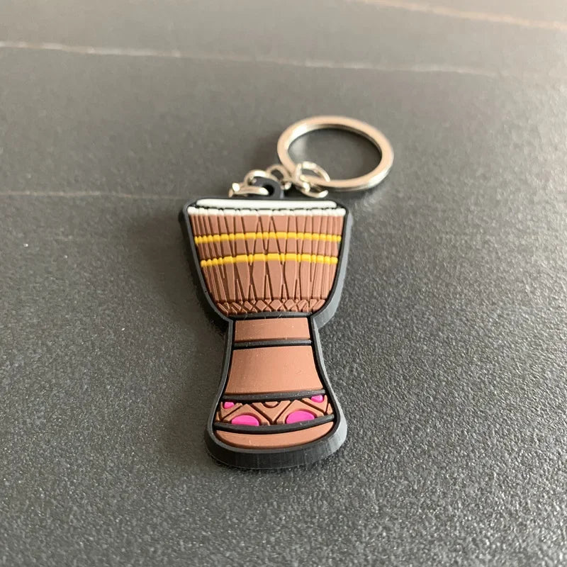 Fashion Key Chains Cute Violin Guitar Key Chains Mini Kawaii Musical Instrument Ornaments Gift for Friends Jewelry & Accessories