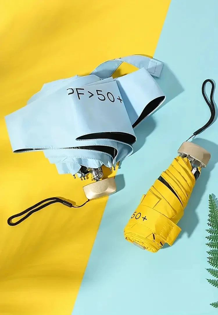 Mini Sun Umbrella Small Pocket Rain Travel Umbrella Vinyl Folding Umbrella UV Protection Sun Shade Pocket Parasol Capsule  자동