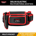 Tool Waist Bag,Puncture-Resistant Oxford Fabric,Zippered Pocket,Portable Multi-Pocket Tool Organizer,for Storage of Small Tools.