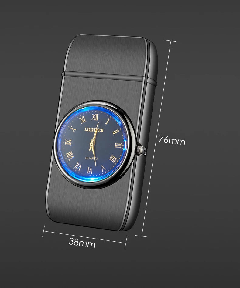 Unusual Metal Watch Gas Lighters Butane Windproof Lighters Turbo Lighters Gifts Gadgets Cigarette Lighters for Men