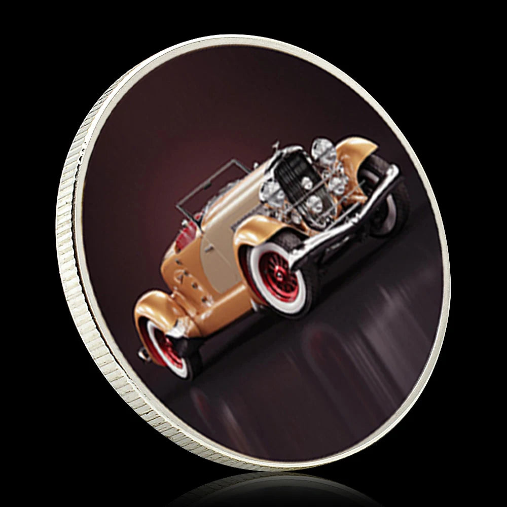 Classic Cars Gold/silver Challenge Coins Vintage Luxury Car Challenge Medals Rider's Best Collection Men's Holiday Gifts