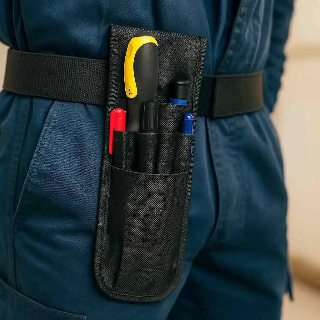 Black Multi-Pocket Tool Belt Pouch Bag for Portable Electrician Tools Pen Scissors Organizer Gift