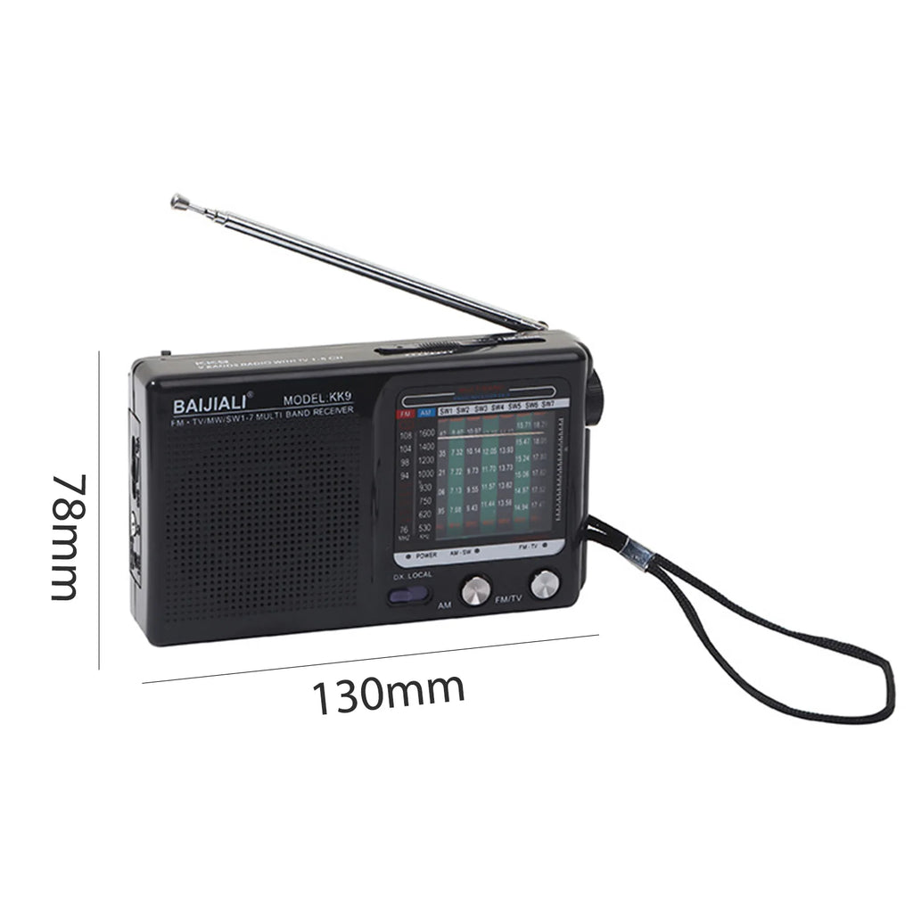 Plastic Emergency Weather Radio Full Band Portable Weather Radio SW AM FM Handheld Mini Radio Battery Powered for Indoor Outdoor