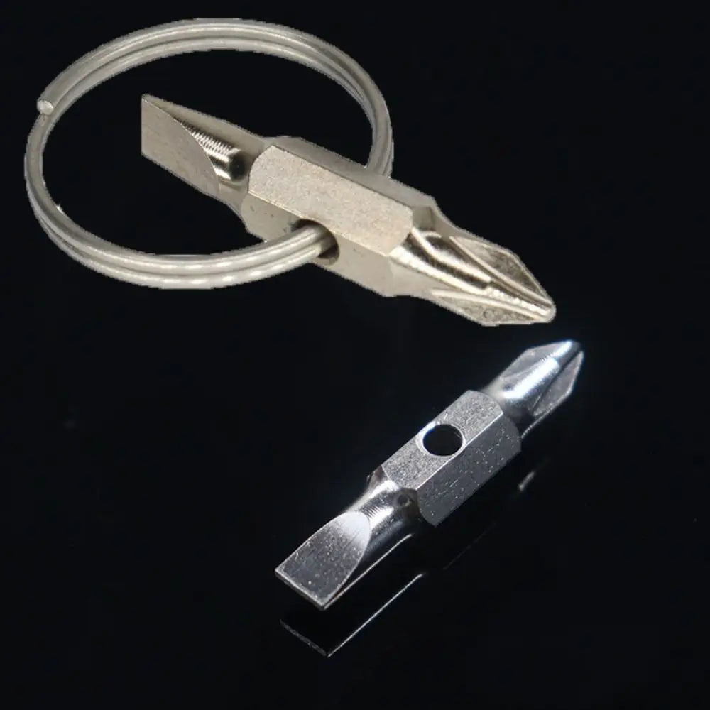 Portable Key Ring Keychain Screwdriver Multifunction Repair Tool Phillips Slotted Screwdriver Pocket Gadget Screw Removal Tools