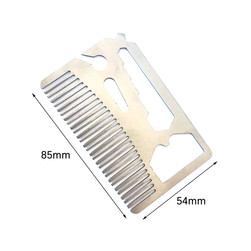 Multi-tool Card, Stainless Steel Comb, New Creative , Hairdressing Comb, Beard Comb
