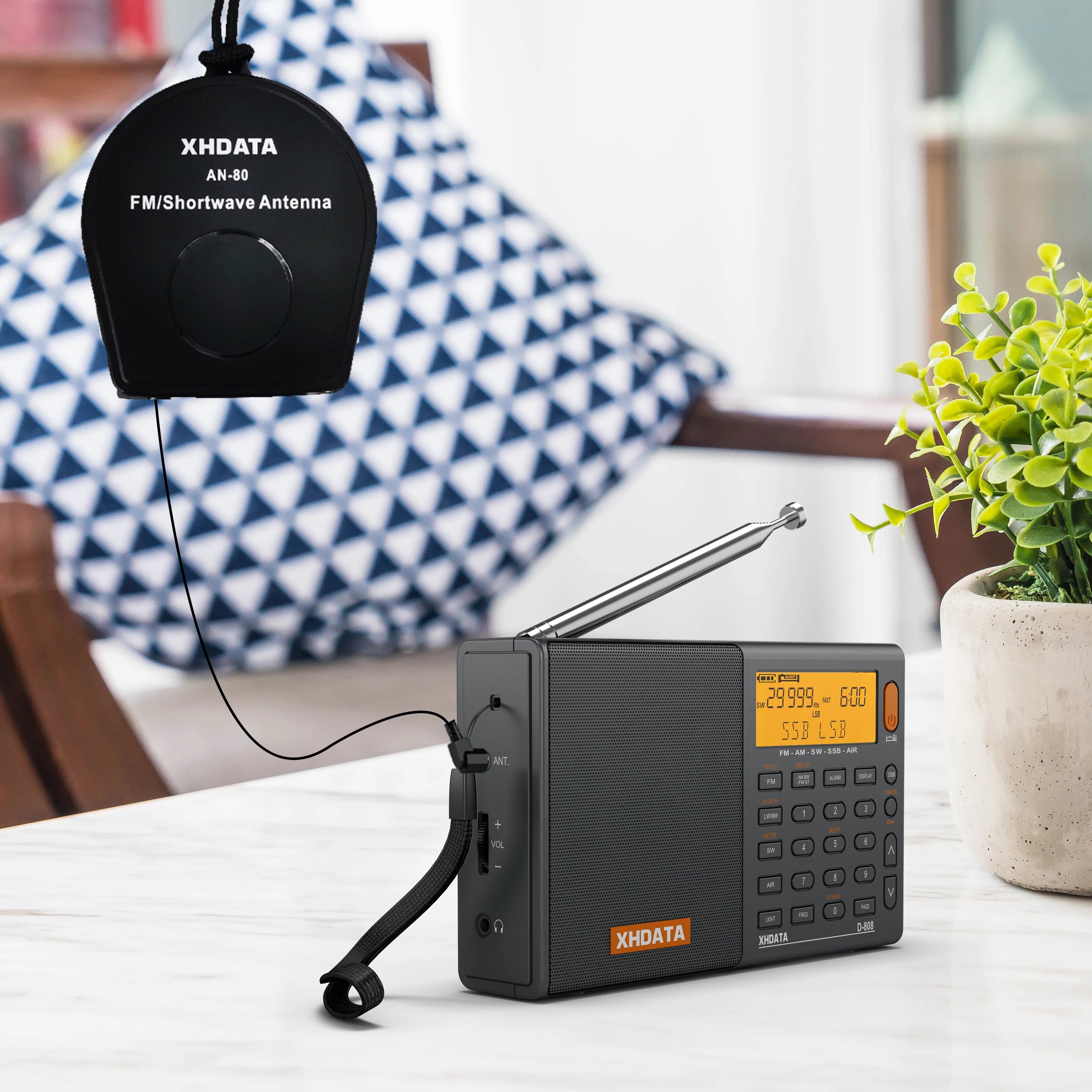 XHDATA AN-80 External Antenna Suitable with all TECSUN Radios and other brand radios Improve listening quality