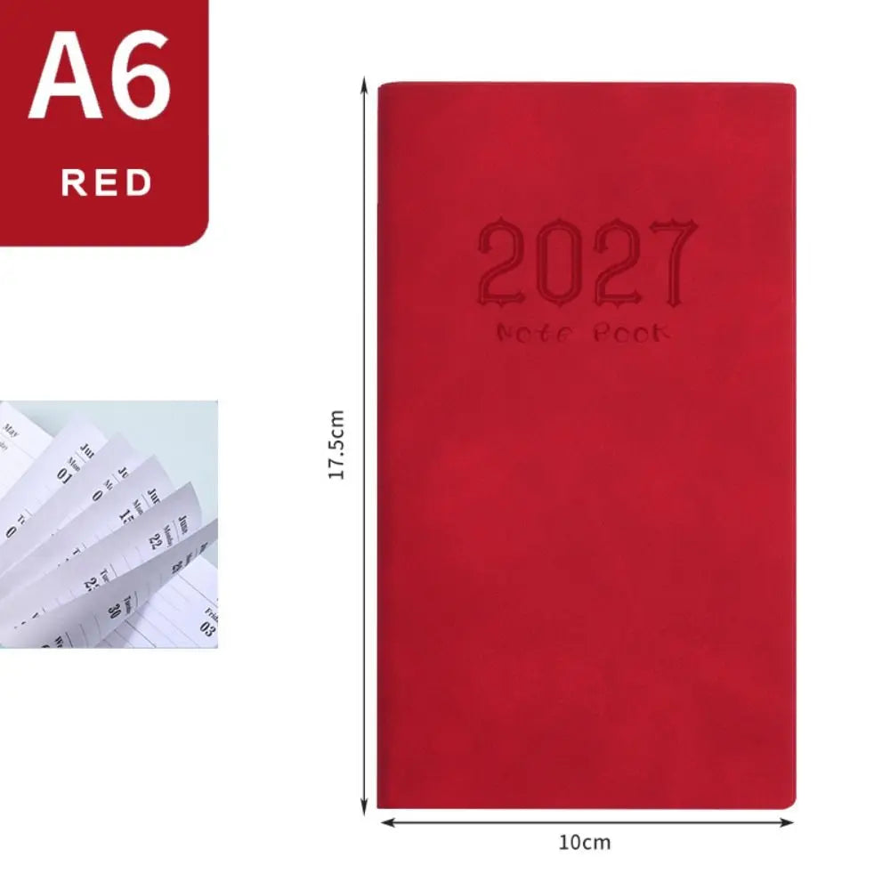 Pocket Design 2027 A6 Planner Notebook Portable Lightweight Smooth Writing Surface Daily Weekly Journal Premium Thick Paper