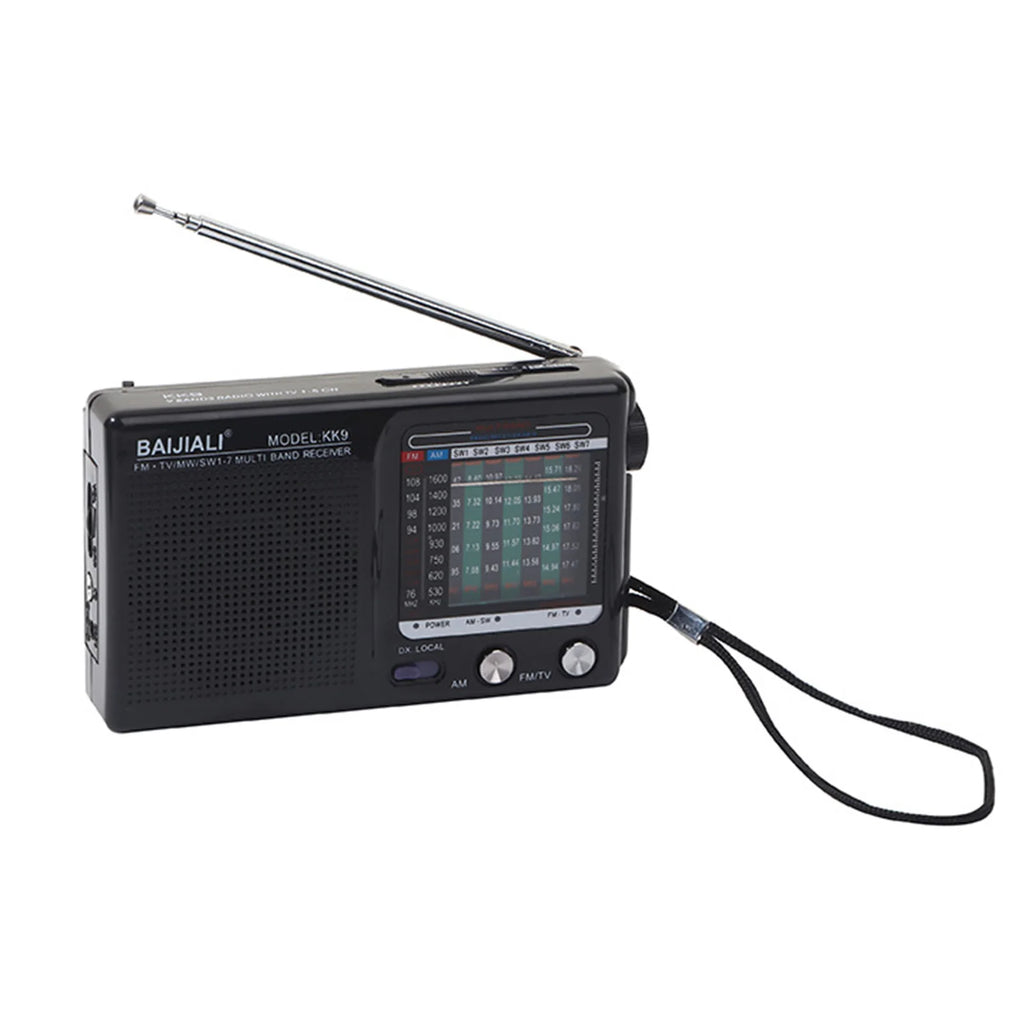 Plastic Emergency Weather Radio Full Band Portable Weather Radio SW AM FM Handheld Mini Radio Battery Powered for Indoor Outdoor