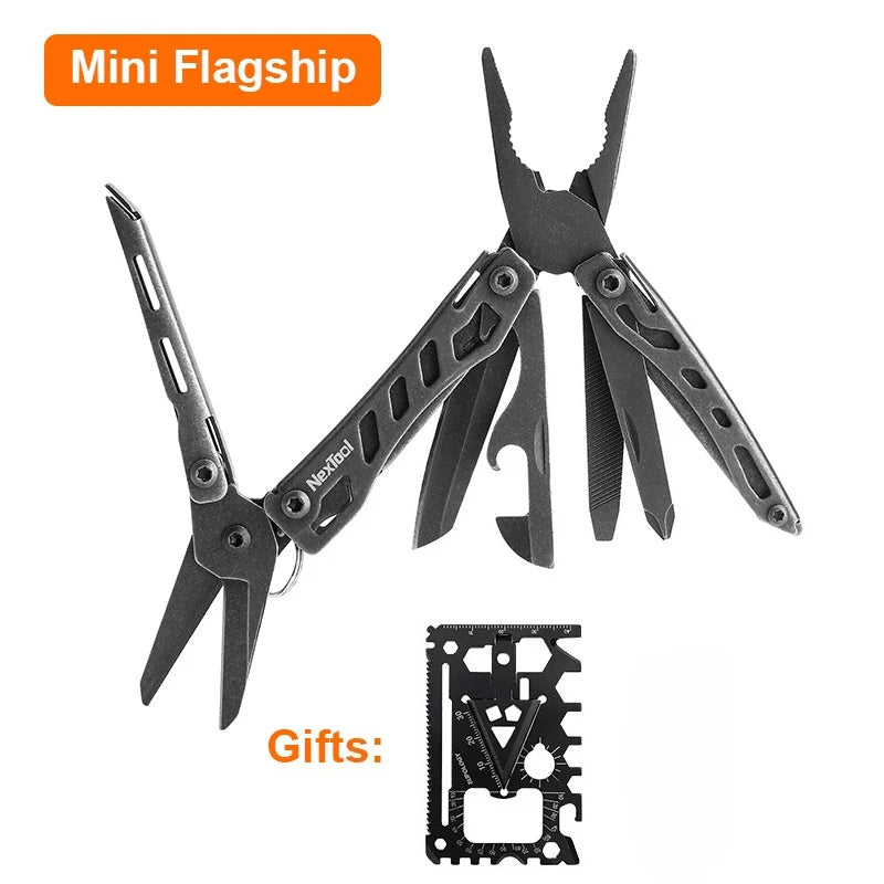 NexTool Mini Flagship Multitool 10 in 1 Mini EDC Keychain Multi Tool Folding Pliers Pocket Knife Scissors Outdoor Tools