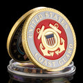 United States Coast Guard Challenge Coin and HeroValor Prayer for Courge Coins Golden Plated Souvenirs Decors Commemorative Coin