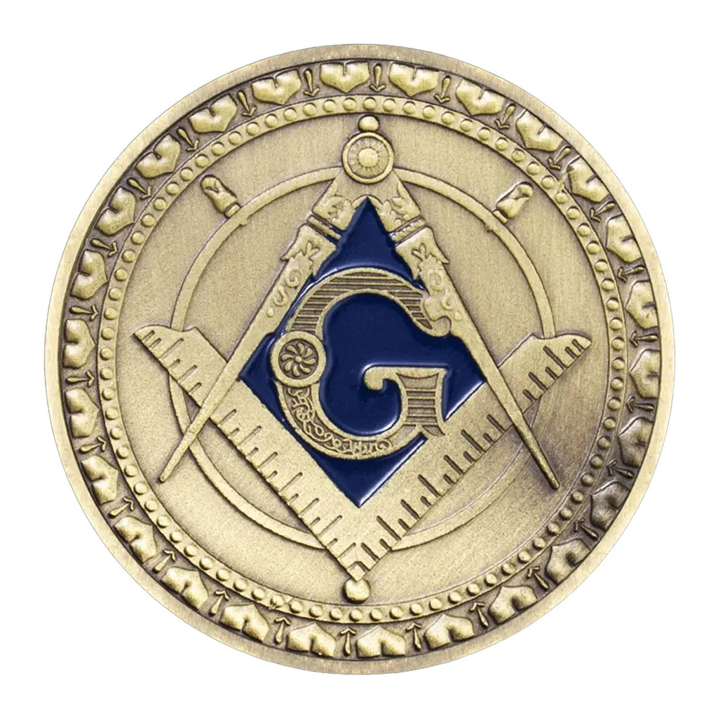 The Freemason Copper Plated Souvenirs Coin Masonic Free Mason Commemorative Coin Challenge Coins