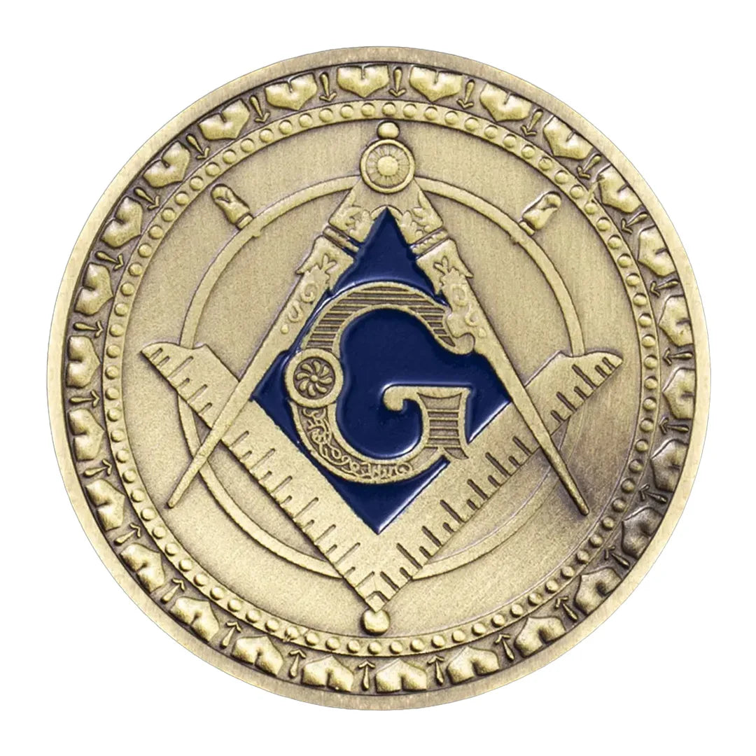 The Freemason Copper Plated Souvenirs Coin Masonic Free Mason Commemorative Coin Challenge Coins