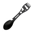 Outdoor Survival Tools 5 in 1 Camping Multi-functional EDC Kit Practical Fork Knife Spoon Bottle/Can Opener