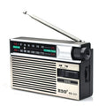 Mini Portable FM AM Radio Rehchargeable Vintage Dual Band Radios with Telescopic Antenna Rotary Switch 2 Power Supply for Elder