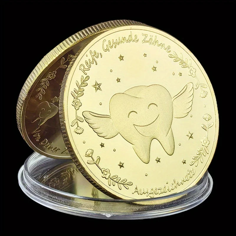 Cartoon Tooth Fairy Commemorative Coins Birthday and Christmas Gifts Home Kitchen Party Supplies Collection Coins