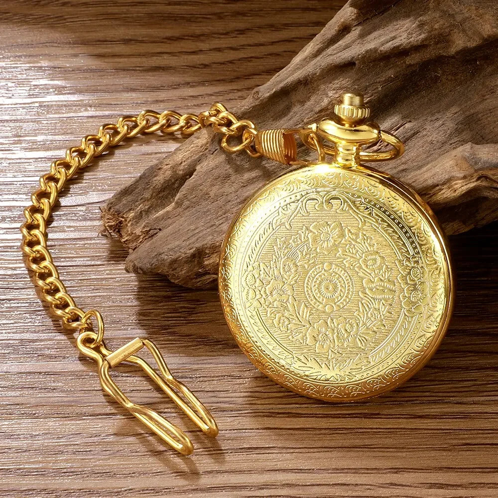 1 pcs quartz pocket watch for men and women, antique steampunk, vintage pocket watch