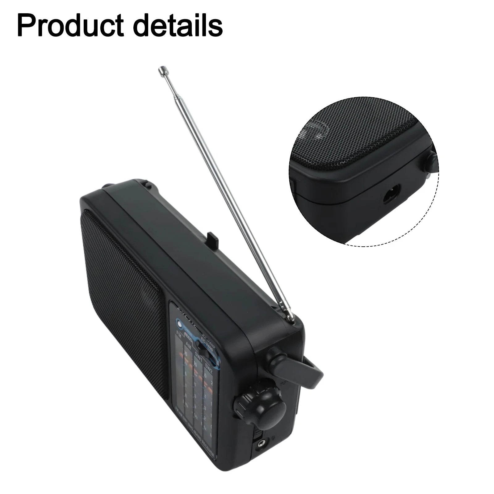 1pc Retro Multi-Band Radio Portable Elegant Full Band Handheld Weather Radio Built-in Speaker For-Emergency Radio Accessories