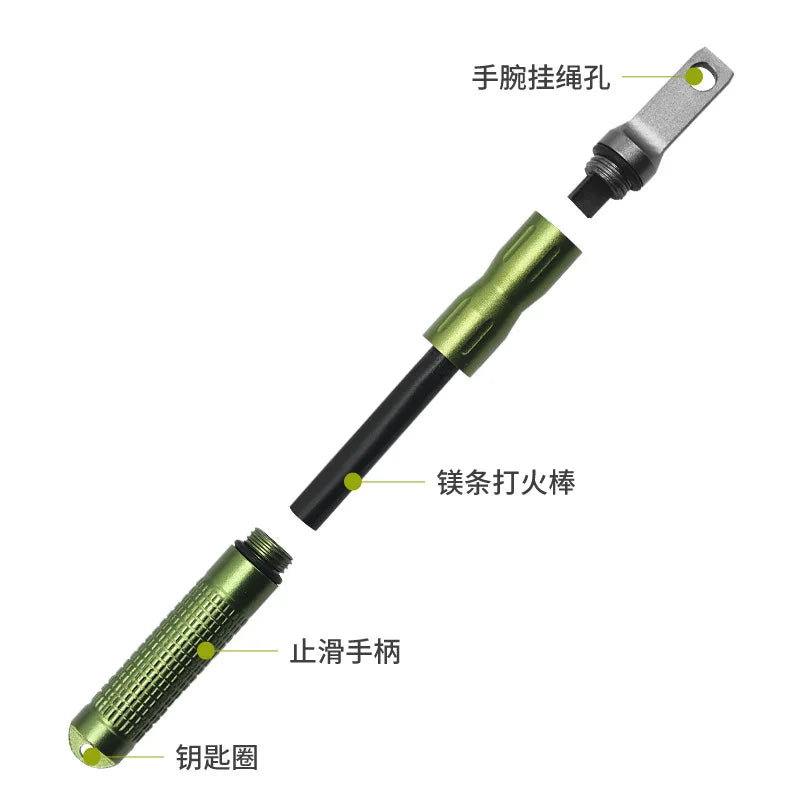 Outdoor Flint Camping Equipment Outdoor Survival Tool Magnesium Rod Firefighter Fire Stick, Multi-functional Outdoor Tools
