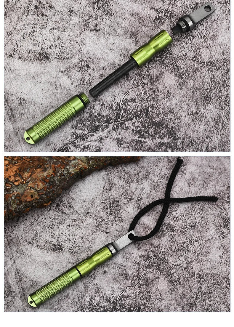 Outdoor Flint Camping Equipment Outdoor Survival Tool Magnesium Rod Firefighter Fire Stick, Multi-functional Outdoor Tools