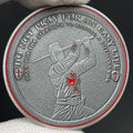 Knight Templar Challenge Coin Vintage Collectible Coin with Shield & Cross Design, 40mm Metal Coin for History Fans