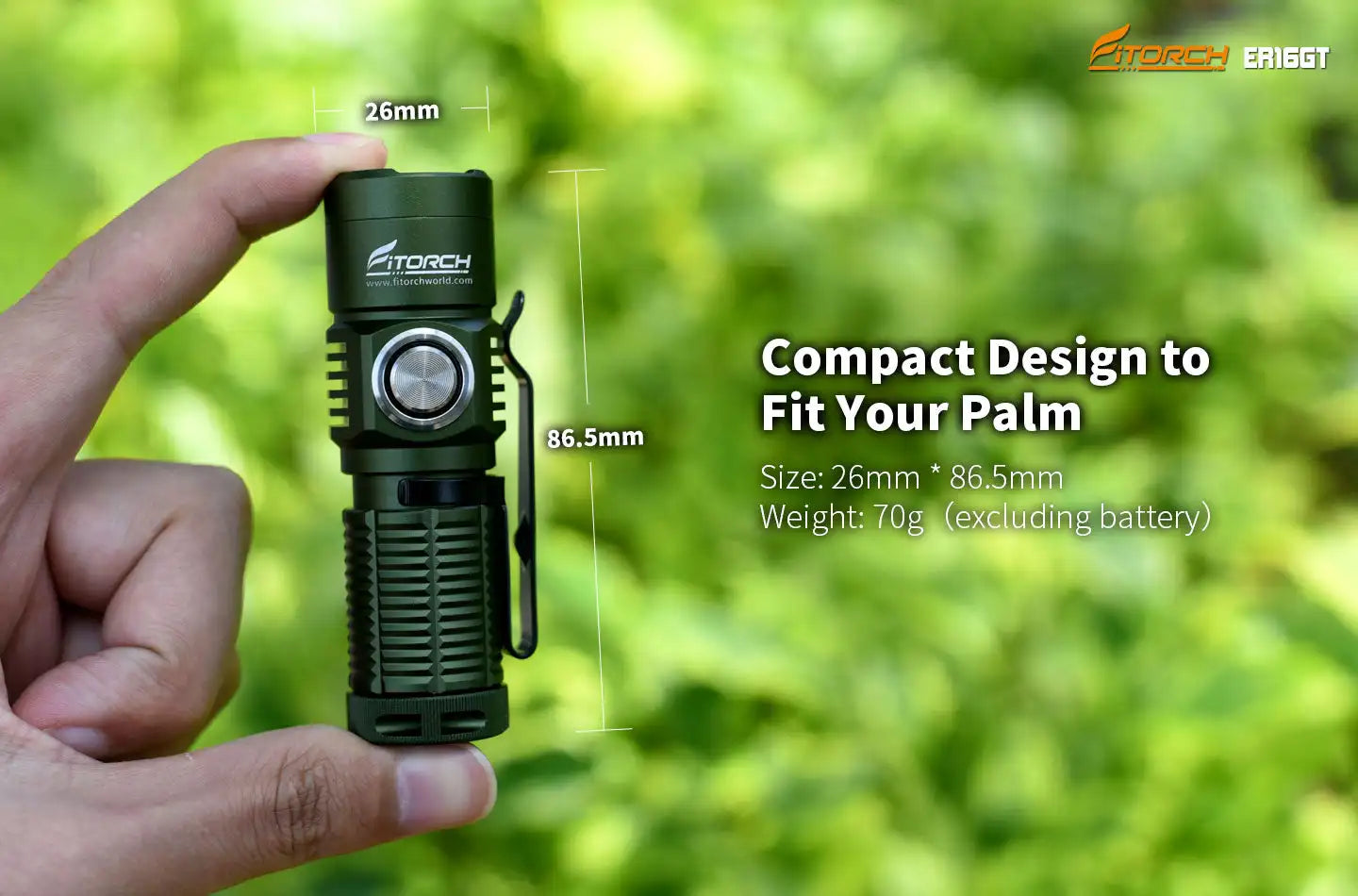 Fitorch ER16GT 1350lms Rechargeable Flashlight LED Powerful Flashlights Torch Light