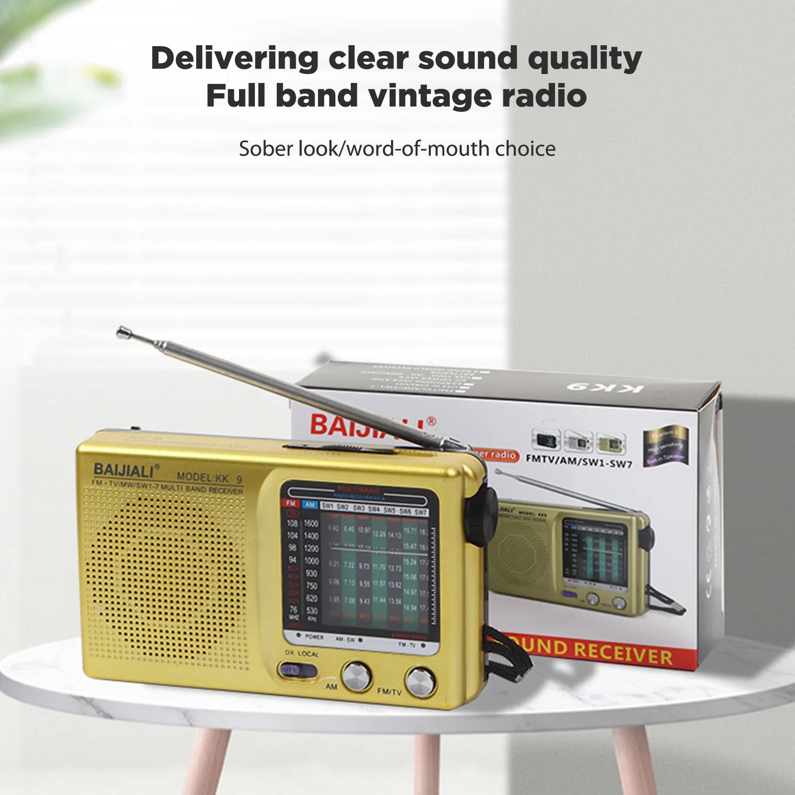 Plastic Emergency Weather Radio Full Band Portable Weather Radio SW AM FM Handheld Mini Radio Battery Powered for Indoor Outdoor