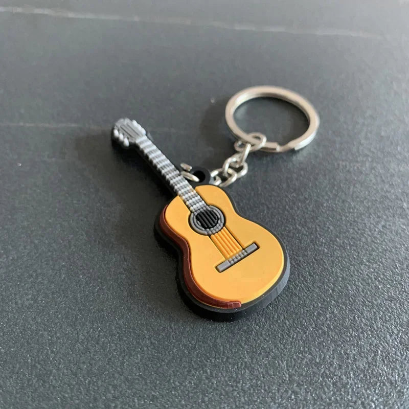 Fashion Key Chains Cute Violin Guitar Key Chains Mini Kawaii Musical Instrument Ornaments Gift for Friends Jewelry & Accessories