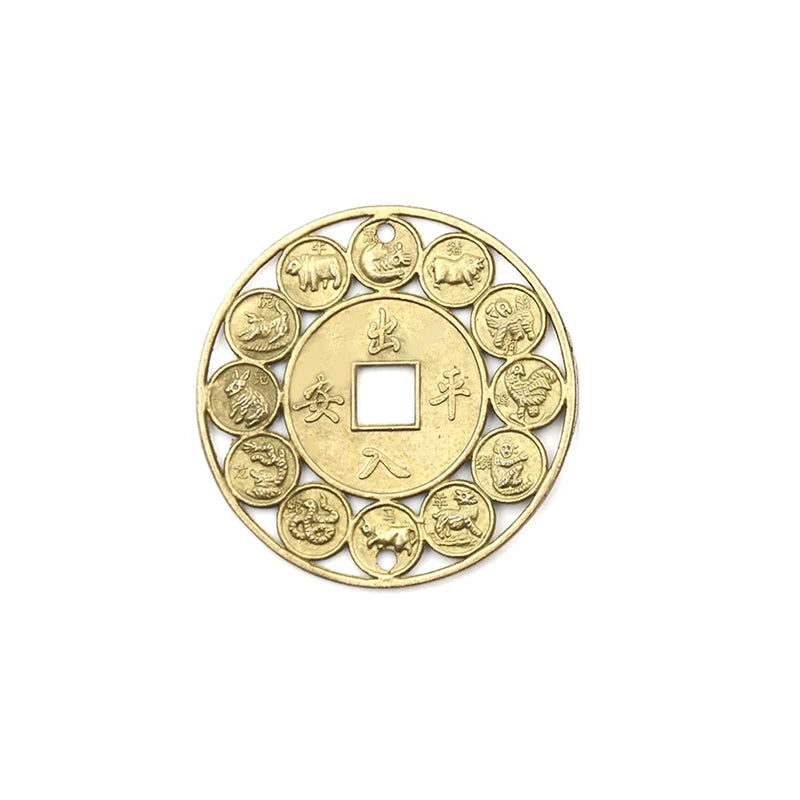。2pcs new Amulets for Good Luck Feng Shui Coins Amulet Money Prosperous Protection Zinc Alloy Auspicious Chinese Coins of Luck