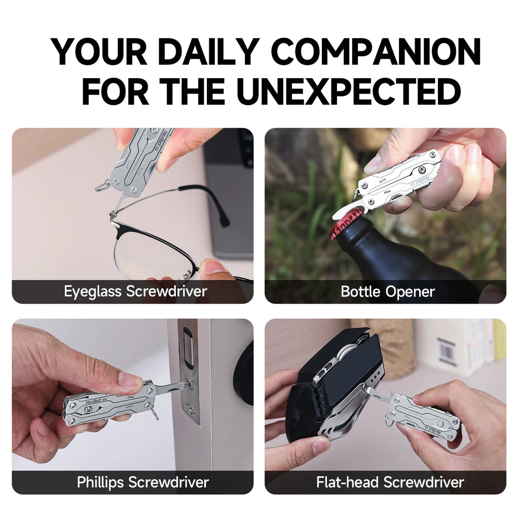 NexTool 8 In 1 Mini Sailor Scissors S0 Micro Multitools Screwdriver Scissors EDC Tools Portable Mini Pocket Folding Hand Tools