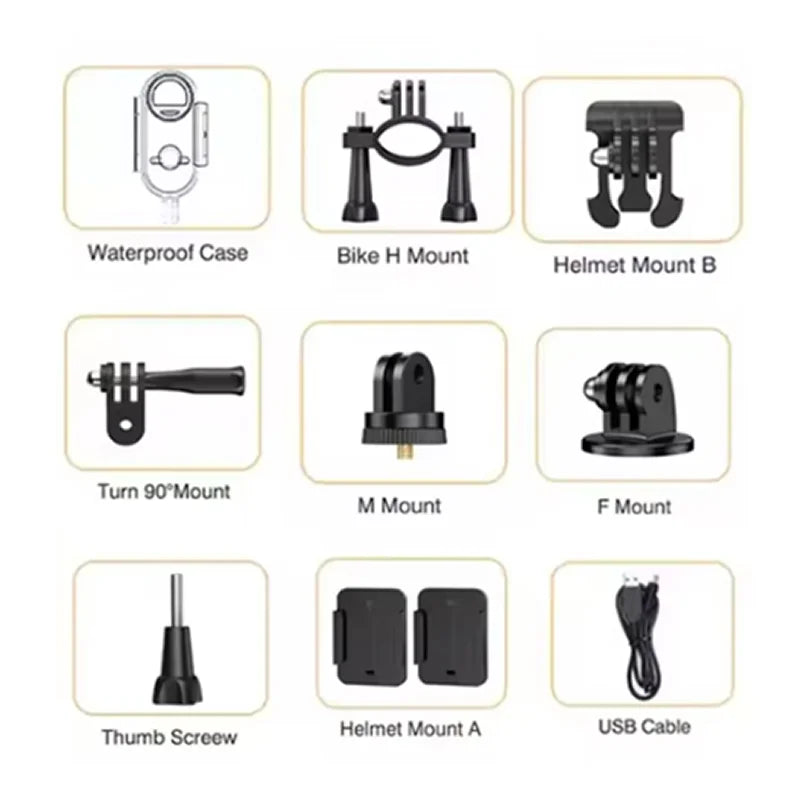 Sports Camera 1080P In Helmet Motorcycle Bike Filming Waterproof Mini Camera Bicycle Action Video Recording Battery Digital Came