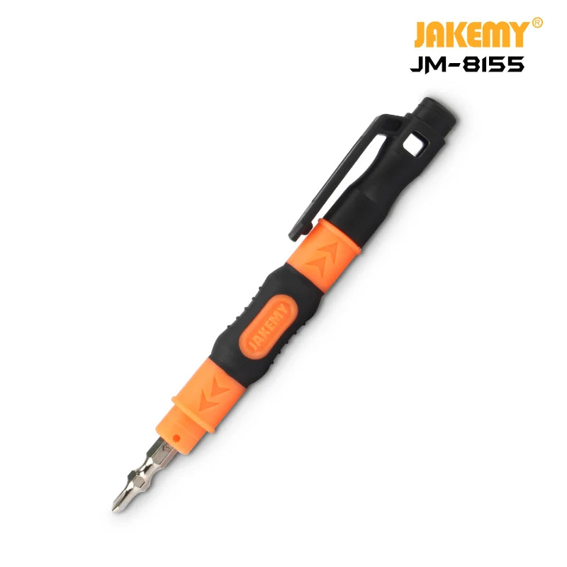 JAKEMY JM-8155 Precision Screwdriver Set Magnetic Slotted Phillips Bits Pen Screwdriver for Household Electronic PC Repair Tools