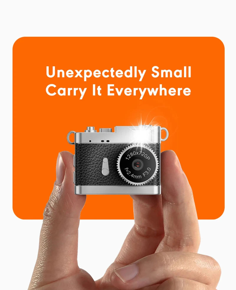 Mini 1080P HD Retro Digital Camera Pocket Cameras Photography Travel Selfie Entry-Level Small Mini Camera Compact Camcorder