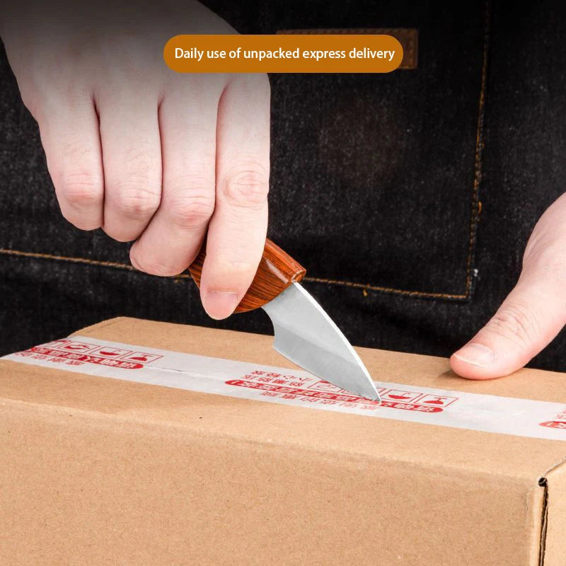 Portable Multipurpose Sharp Fruit Knife Mini Knife EDC Woodgrain Box Pocket Knife Outdoor Knife