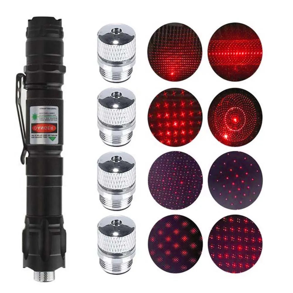 Green Red Laser Pointer Teaching Tool Pet Automatic Cat Toys Adjustable Laser Focus Lazer Pen Combination