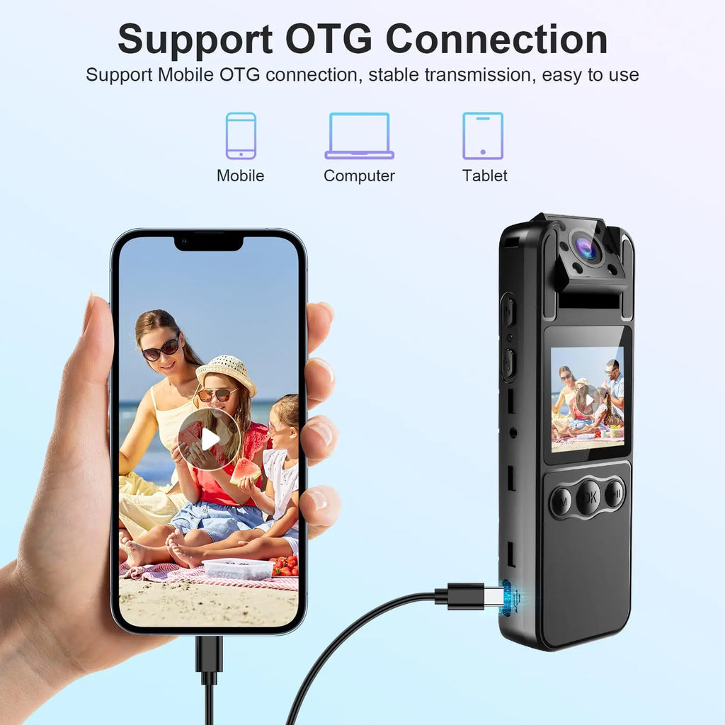 4K Mini Action Camera Outdoor Sport Portable Digital Video Recorder Worn Small Body Cam Night Vision DV Miniature Camcorder