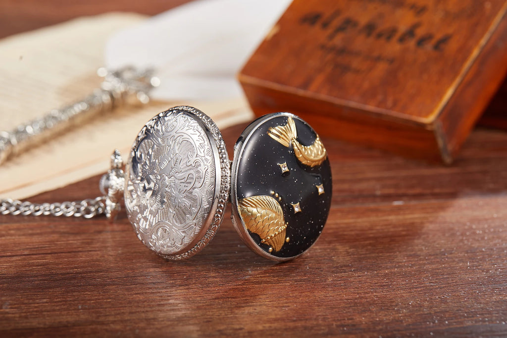 Retro men pocket watch college windy day moon stars personality appearance women pocket watch children quartz pocket watch