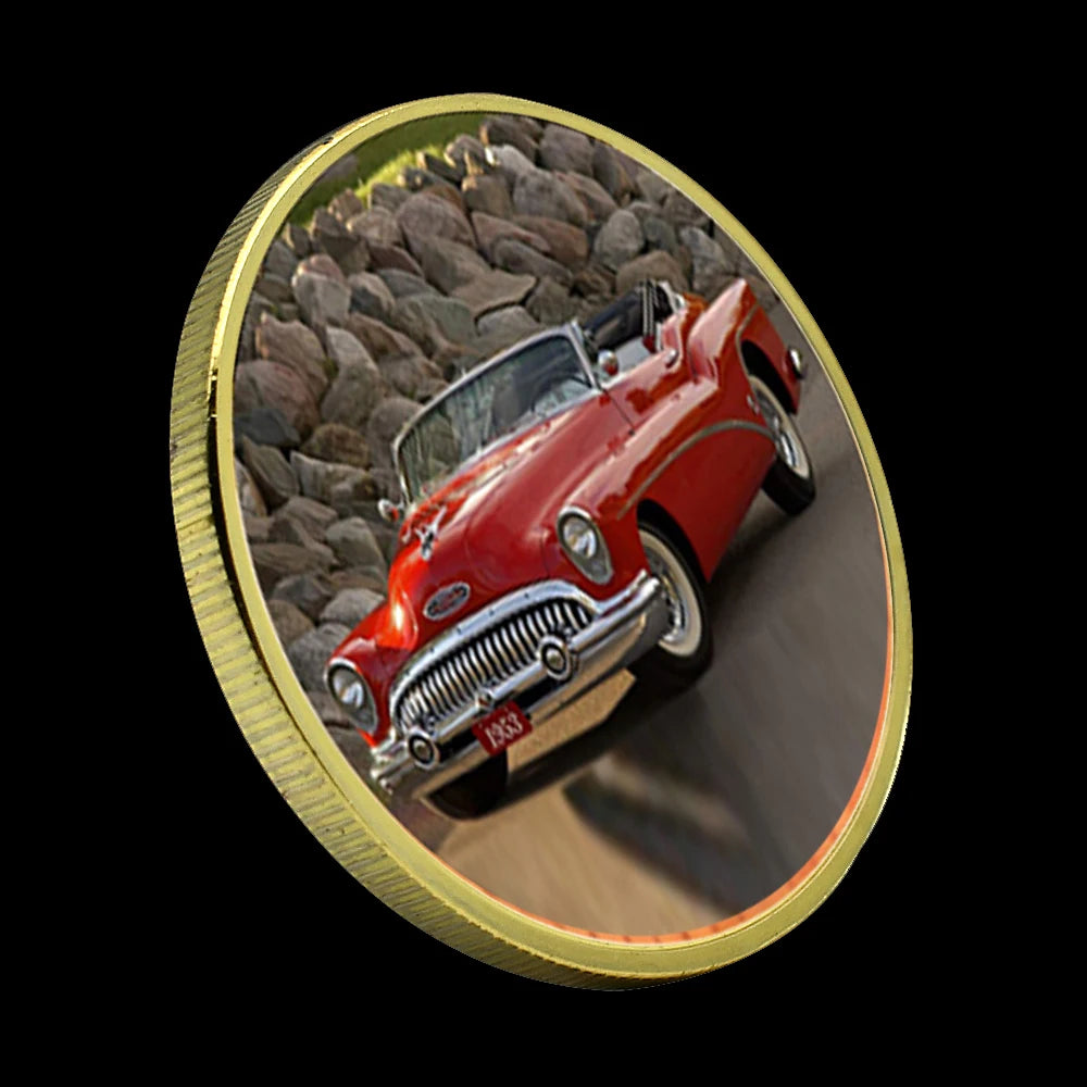 Classic Cars Gold/silver Challenge Coins Vintage Luxury Car Challenge Medals Rider's Best Collection Men's Holiday Gifts