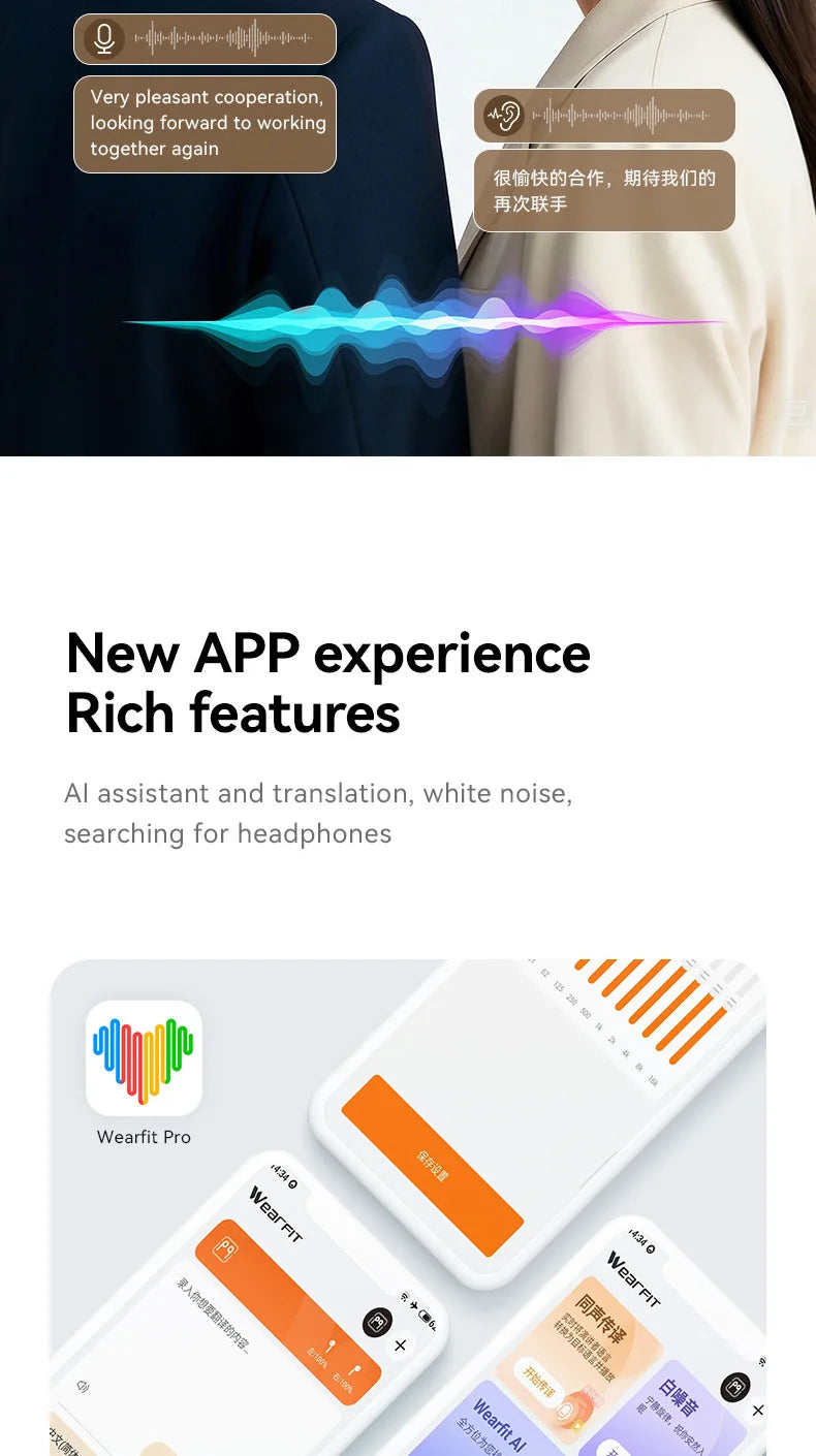 Wireless Bluetooth earbuds, simple over-the-ear design, non-intrusive, open sound quality, business style, with battery display