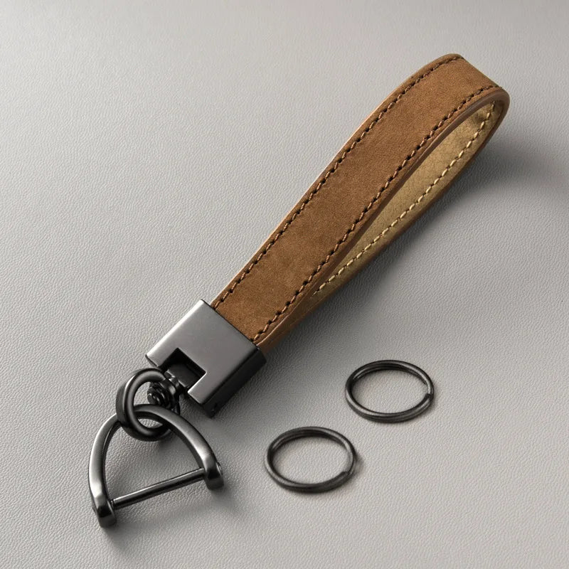 Key Chains for Men and Women Top Layer Cowhide Car Key Pendants, Genuine Leather Key Chains Gifts Business Gifts