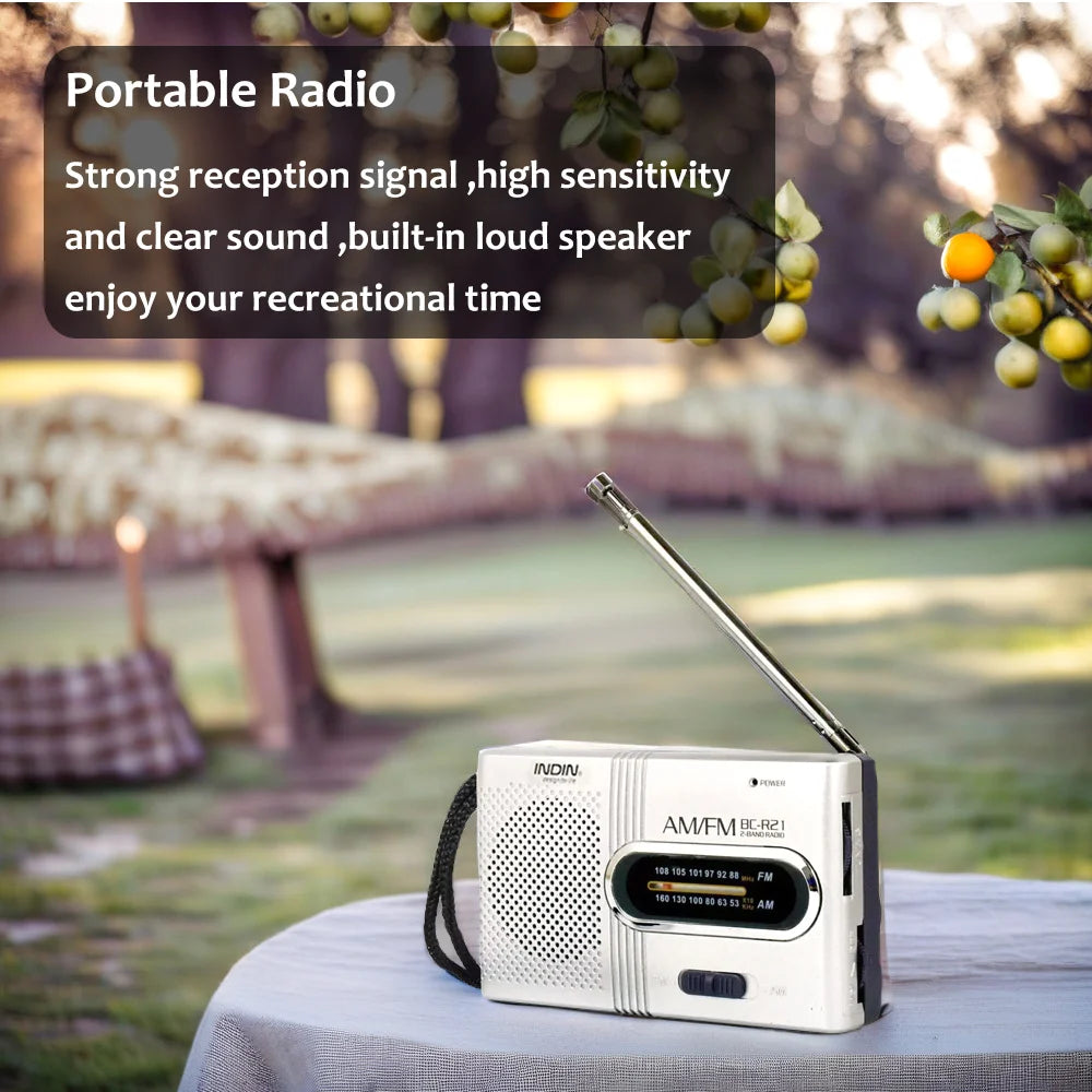 Portable Radio AM FM Transistor Radio with Loud Speaker, Ideal Gift for famlily Suitable for  Indoor, Outdoor and Emergency